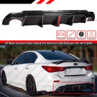 For 2014-17 Infiniti Q50 Jdm V2 Led Style Real Carbon Fiber Rear Bumper Diffuser New. Price: $358.99.