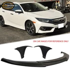 Fits 16-18 Honda Civic 2DR 4DR Ikon Gt Style Front Bumper Lip + Side Caps New. Price: $121.99.