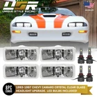 Euro Crystal Clear Low&high Beam Headlight + X4 Led Bulbs For 93-97 Chevy Camaro New. Price: $169.95.