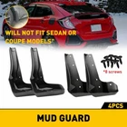 Auxito 4X Splash Mud Guard Flap For 2017-21 Honda Civic Hatchback 10TH Gen Parts New. Price: $25.99.
