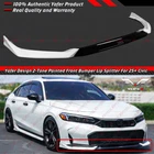 For 2025-26 Honda Civic Yofer Pearl White Black Tone Front Bumper Lip Splitter New. Price: $135.99.