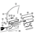 Genuine Mopar Front Door Bolster Left 6KN81TX7AC New. Price: $151.04.