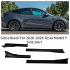 For 2020-2024 Tesla Model Y Side Skirt Gloss Black Free Shipping New. Price: $109.00.