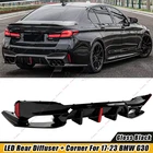 Big Fin M5 Style Gloss Black Led Rear Diffuser For 17-23 Bmw G30 550I M-sport New. Price: $234.98.