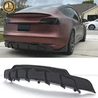 For 2017-2023 Tesla Model Gloss Carbon Fiber Look Rear Bumper Lip Diffuser New. Price: $215.67.
