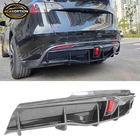 Fits 20-24 Tesla Model Y Rear Bumper Lip Diffuser Carbon Fiber Print W/ Led New. Price: $152.99.
