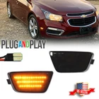For 2011-2015 Chevy Cruze Smoked Lens Amber Led Front Bumper Side Marker Lights New. Price: $22.99.