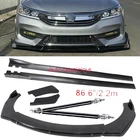 Carbon Fiber Front Bumper Lip Spoiler 86.6" Side Skirt Kit For Honda Accord New. Price: $159.99.