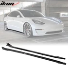 Fits 17-26 Tesla Model 3 Side Skirts Extension V Style Gloss Black Rocker Panel New. Price: $159.99.