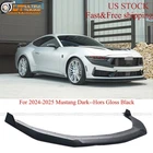For 2024-2025 Mustang Dark Hors Gloss Black Corner Wrap Style Front Bumper Lip New. Price: $117.77.