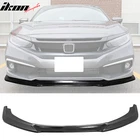 Fits 19-21 Honda Civic Gt Style Front Bumper Lip Spoiler Kit Unpainted Black Pu New. Price: $111.99.