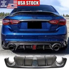 W/led Fits Infiniti Q50S 18-24 Real Carbon Rear Bumper Lip Diffuser Spoiler New. Price: $331.55.