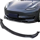 Flampetus Fit Tesla Model Front Bumper Lip Kit Spoiler Wing Glossy New. Price: $151.53.