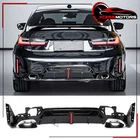For 23-26 Bmw G20 3-SERIES Rear Bumper Diffuser W/led & Exhaust Tips Gloss Black New. Price: $329.99.